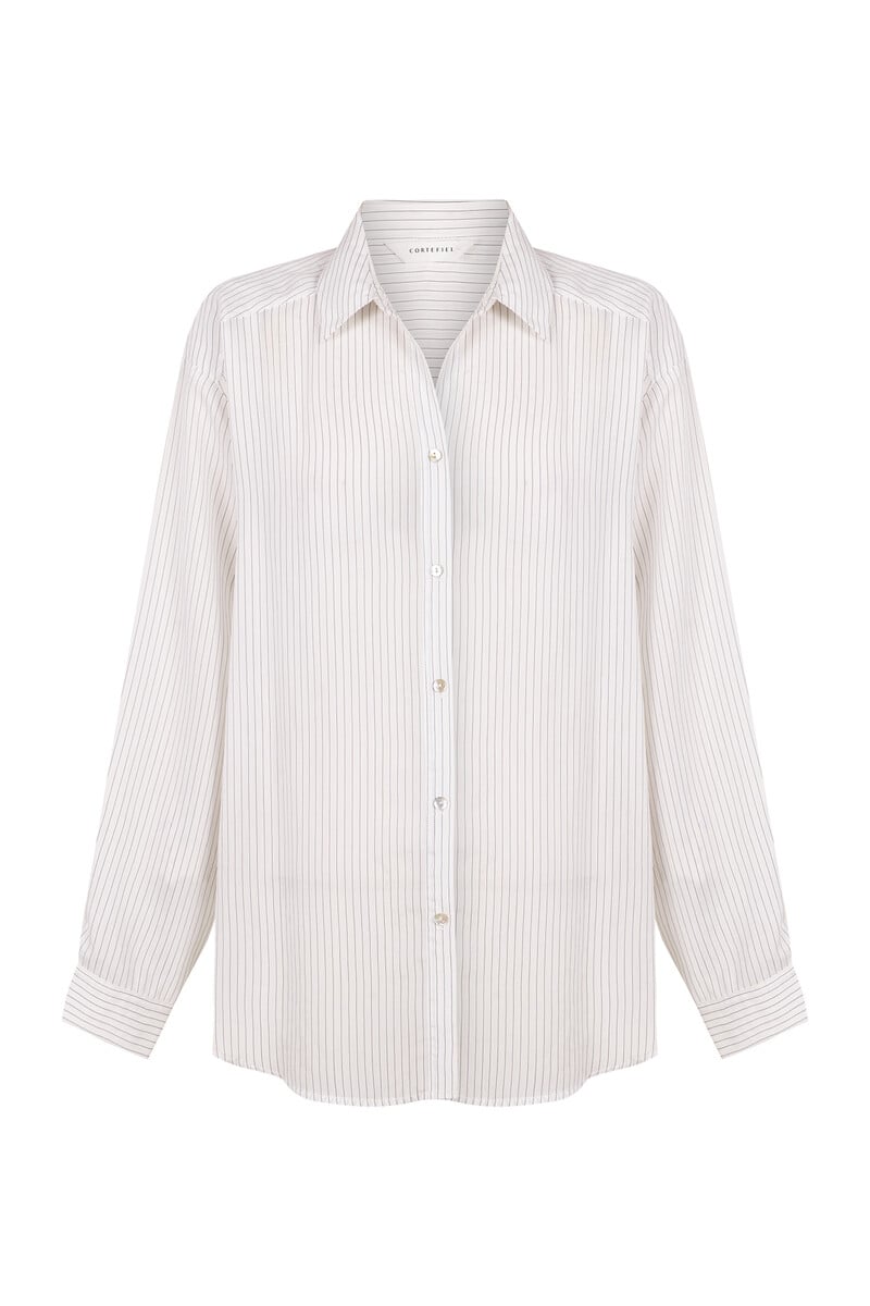 Cortefiel Camisa Raya Tejida