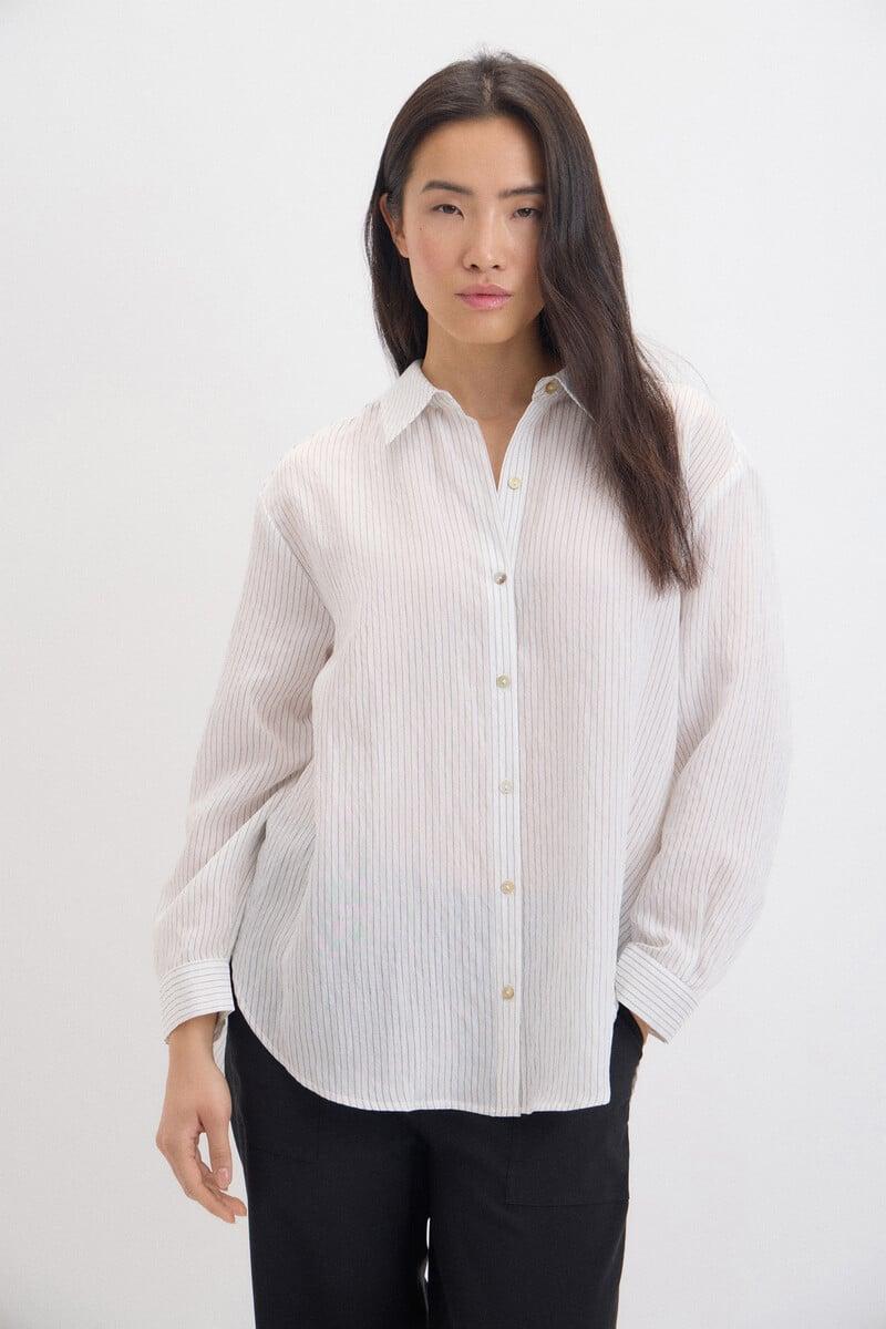 Cortefiel Camisa raya tejida