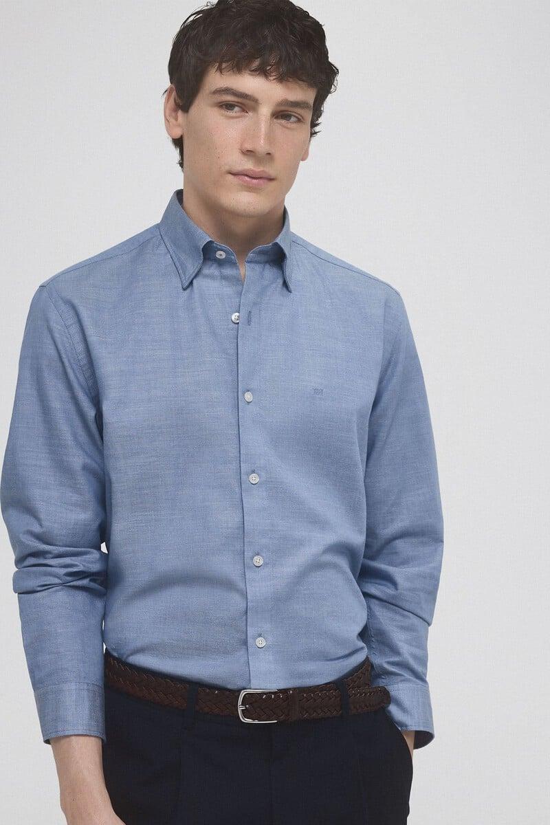 Cortefiel Camisa Rayas Algodón Ramio