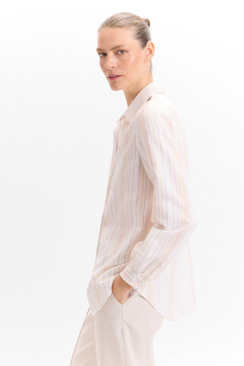 Cortefiel Camisa Rayas Lurex