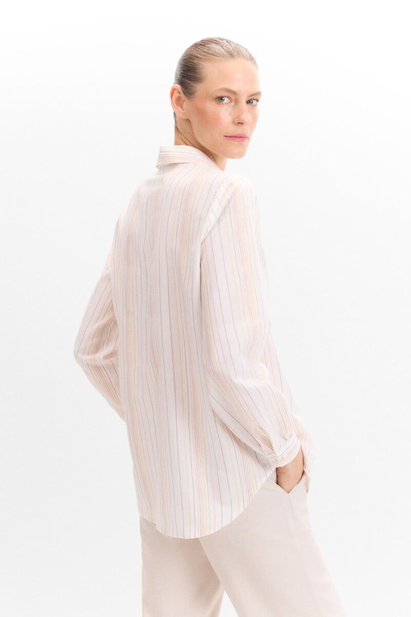 Cortefiel Camisa Rayas Lurex