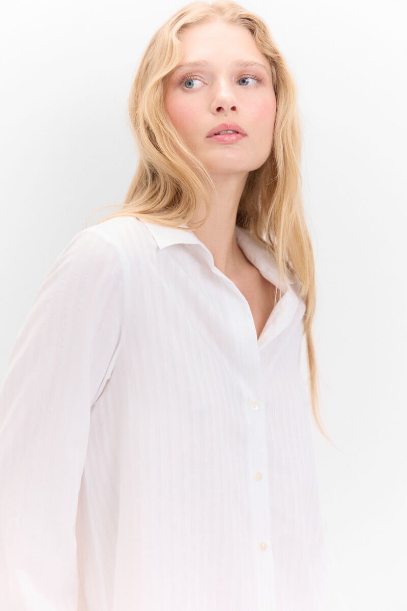 Cortefiel Camisa Rayas Lurex