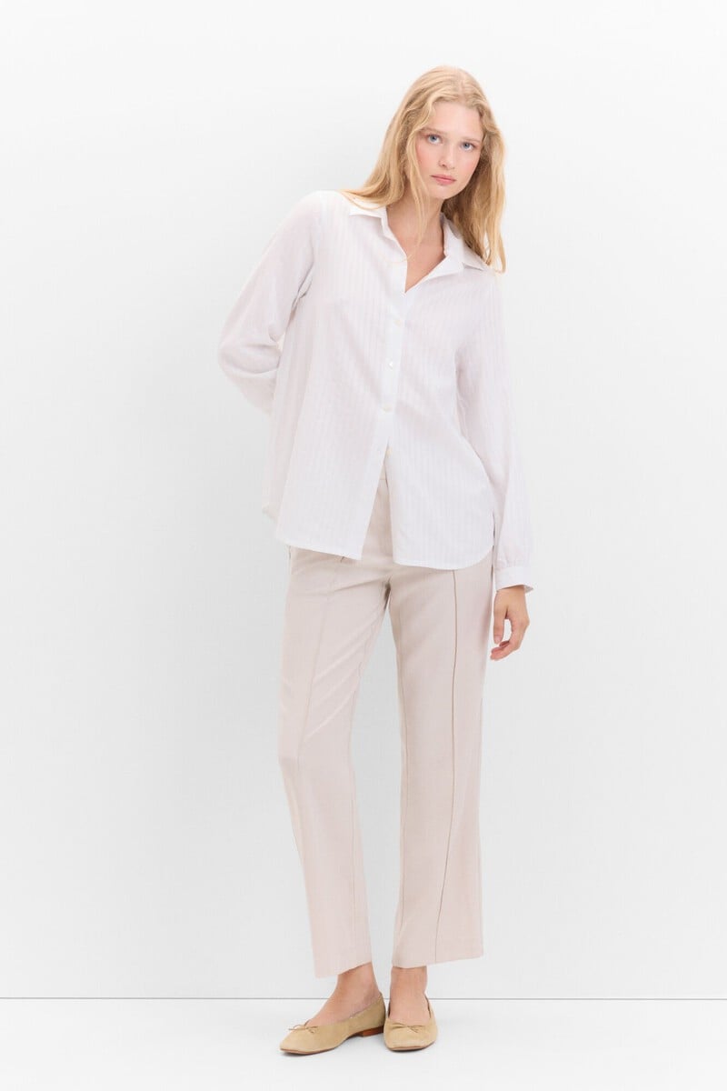 Cortefiel Camisa rayas lurex