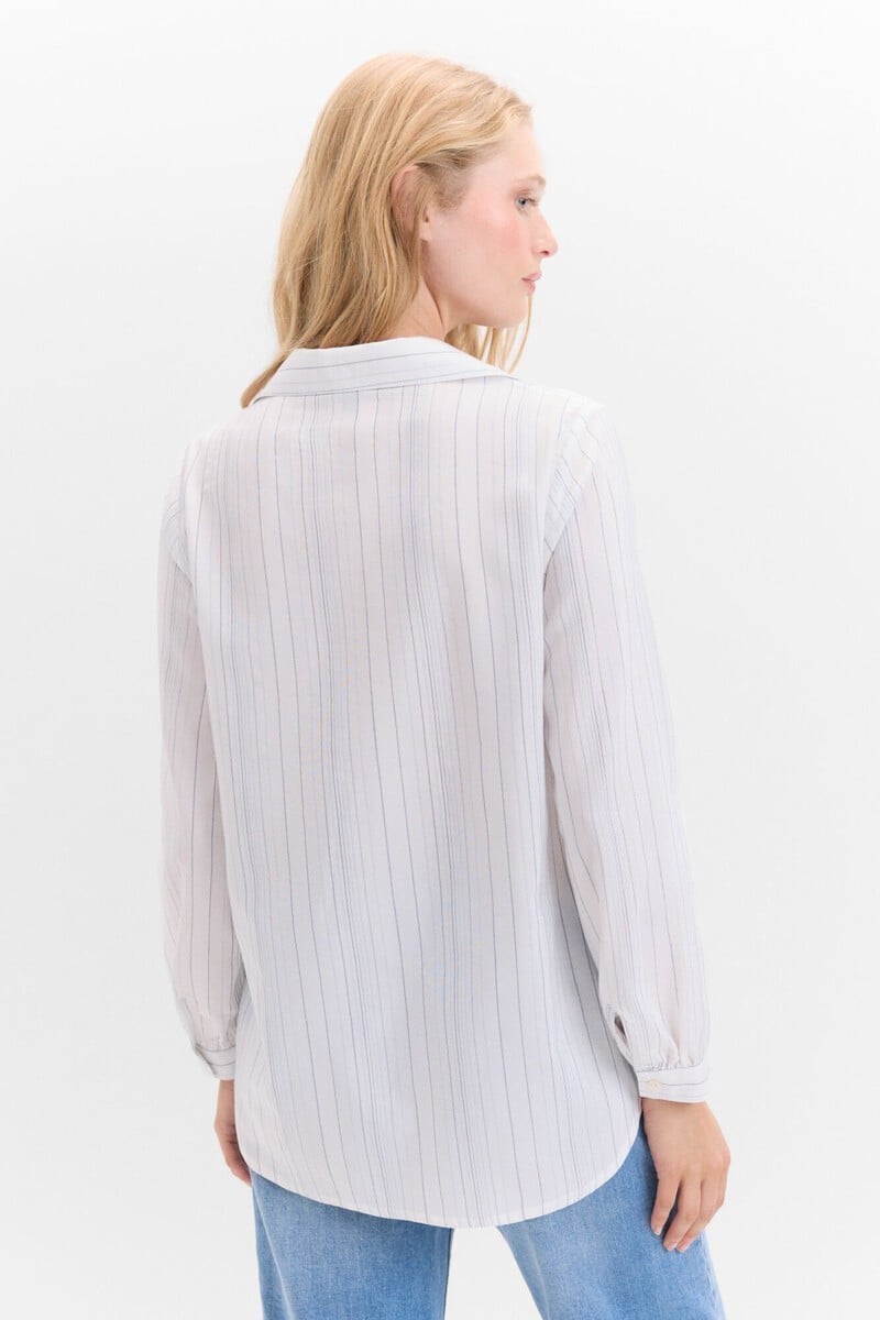 Cortefiel Camisa Rayas Lurex