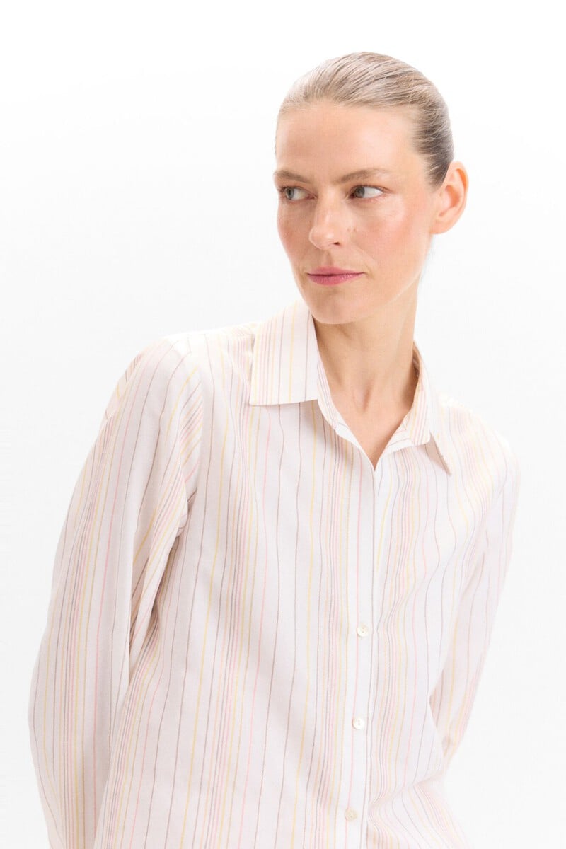 Cortefiel Camisa rayas lurex