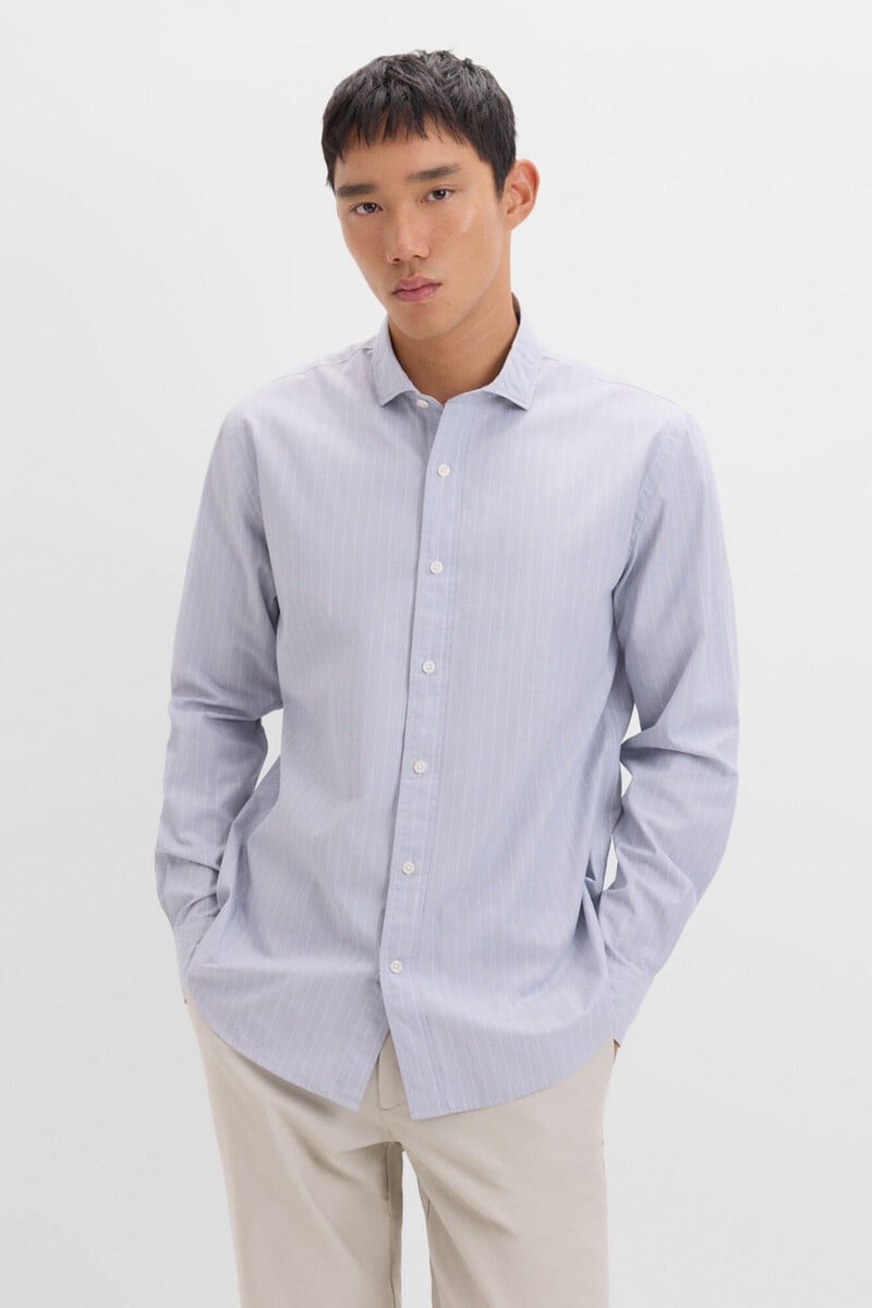 Cortefiel Camisa Rayas Popelín