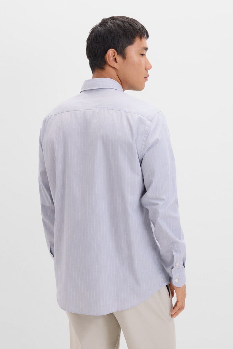 Cortefiel Camisa Rayas Popelín