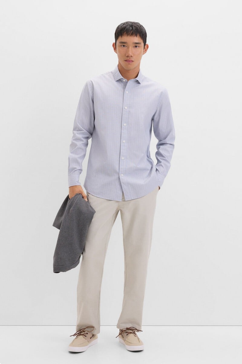 Cortefiel Camisa rayas popelín