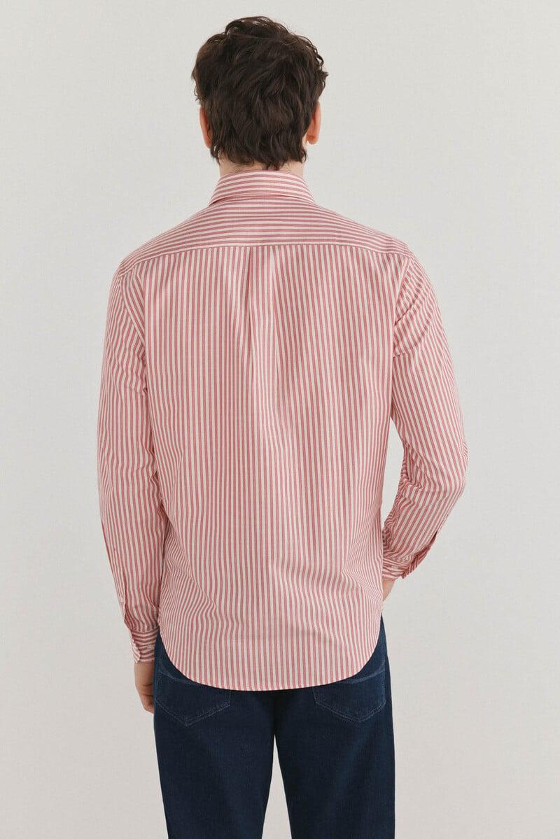 Cortefiel Camisa Rayas Popelín Slub