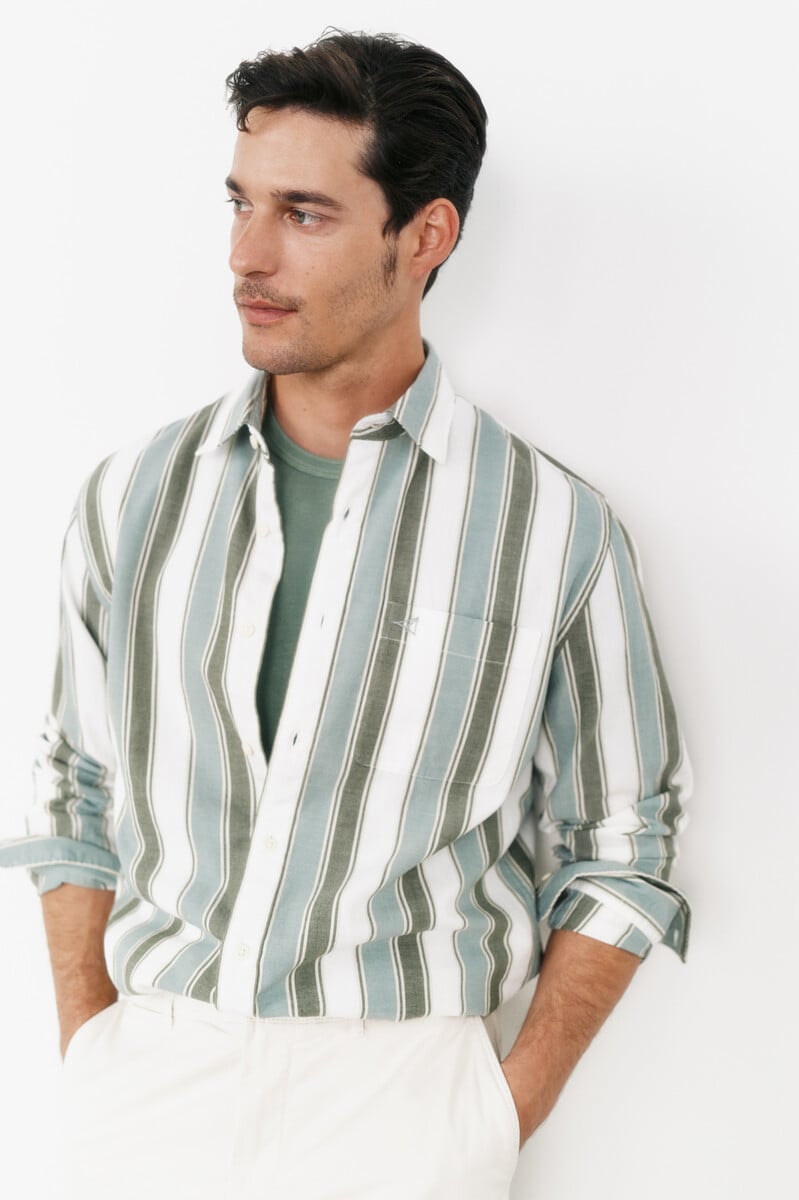 Cortefiel Camisa rayas relaxed fit