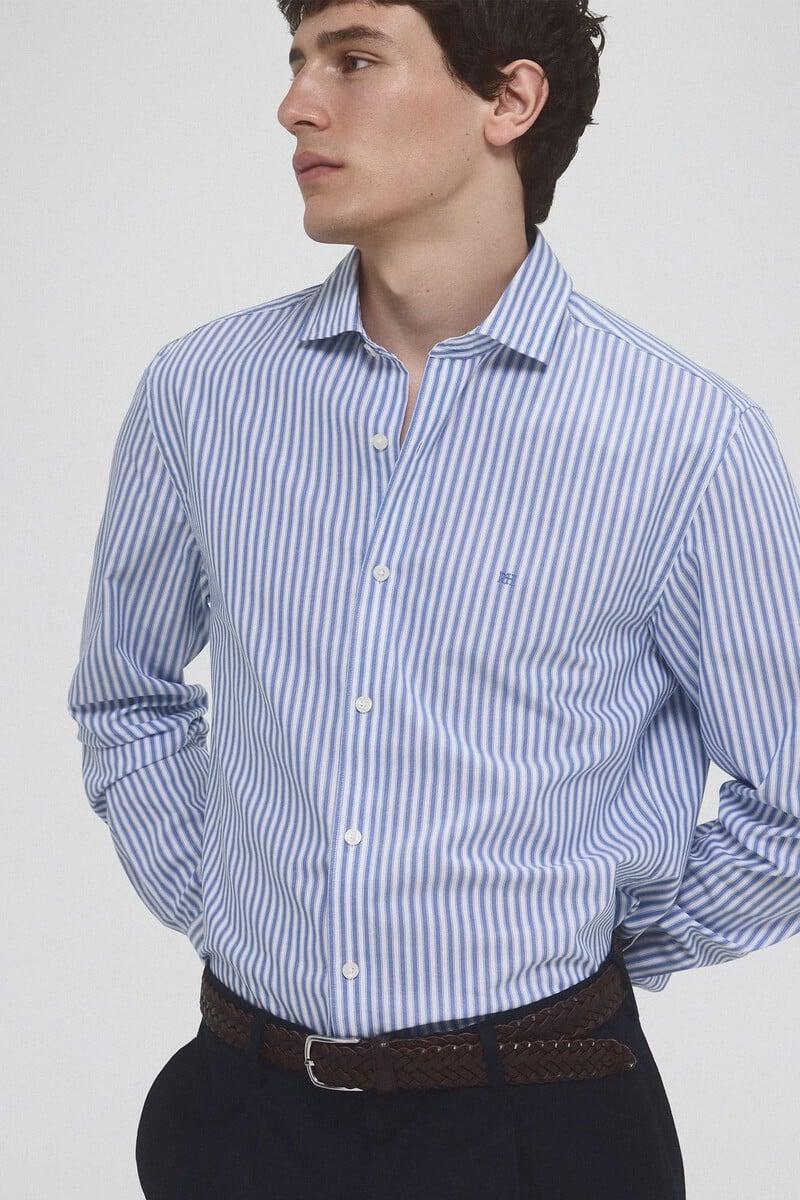 Cortefiel Camisa Rayas Wrinkle Free