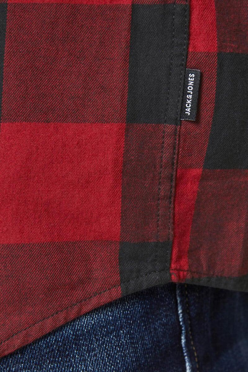 Cortefiel Camisa Sarga Cuadros Loose Fit PLUS