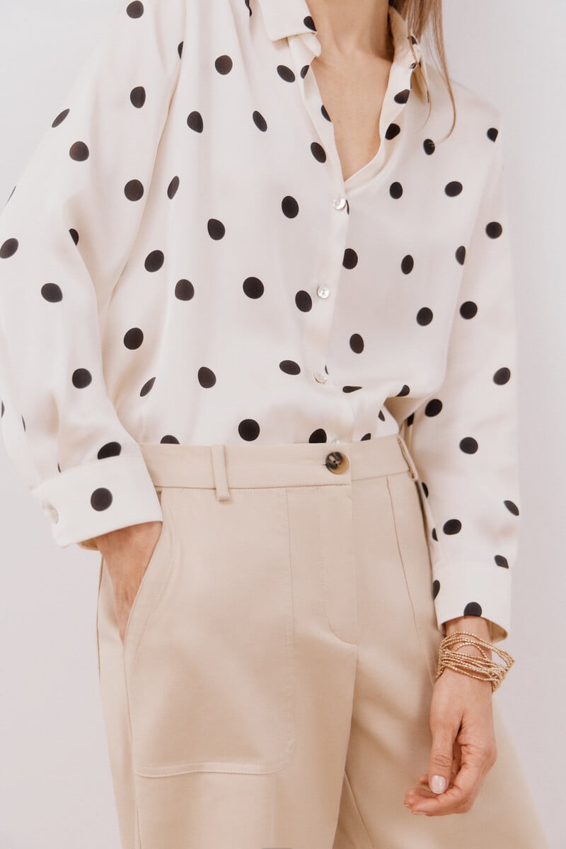 Cortefiel Camisa Satinada