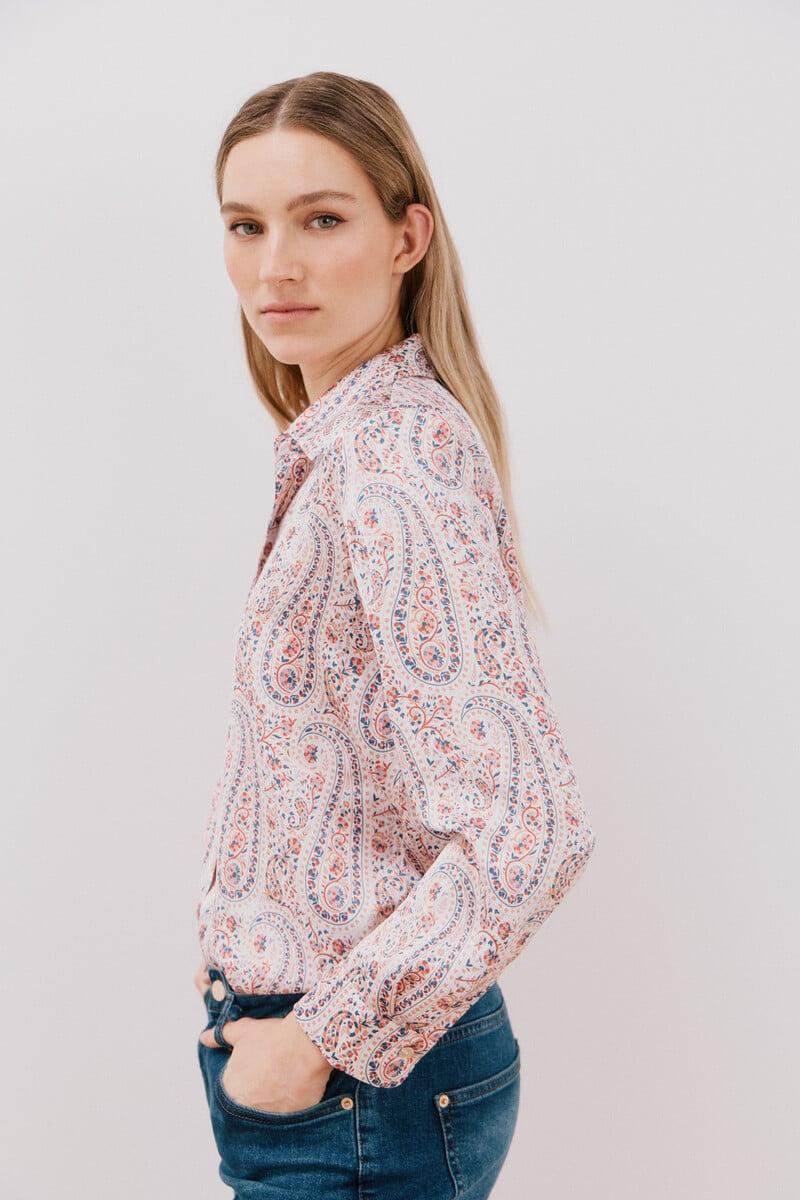 Cortefiel Camisa Satinada