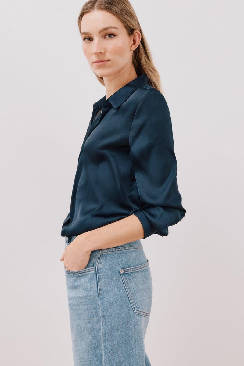 Cortefiel Camisa Satinada