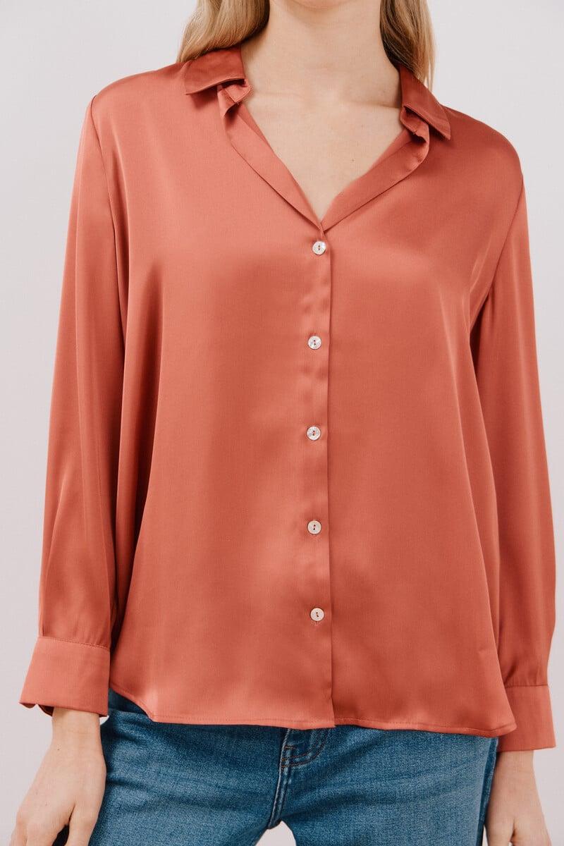 Cortefiel Camisa Satinada