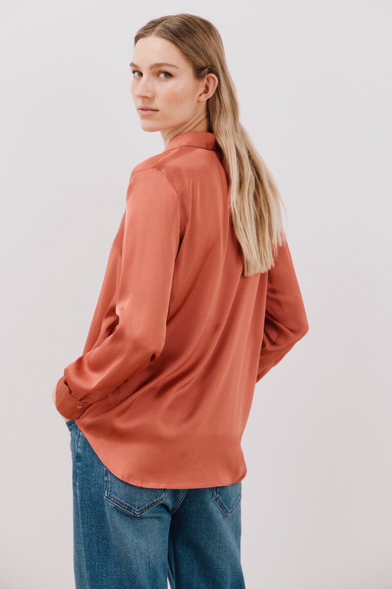 Cortefiel Camisa satinada