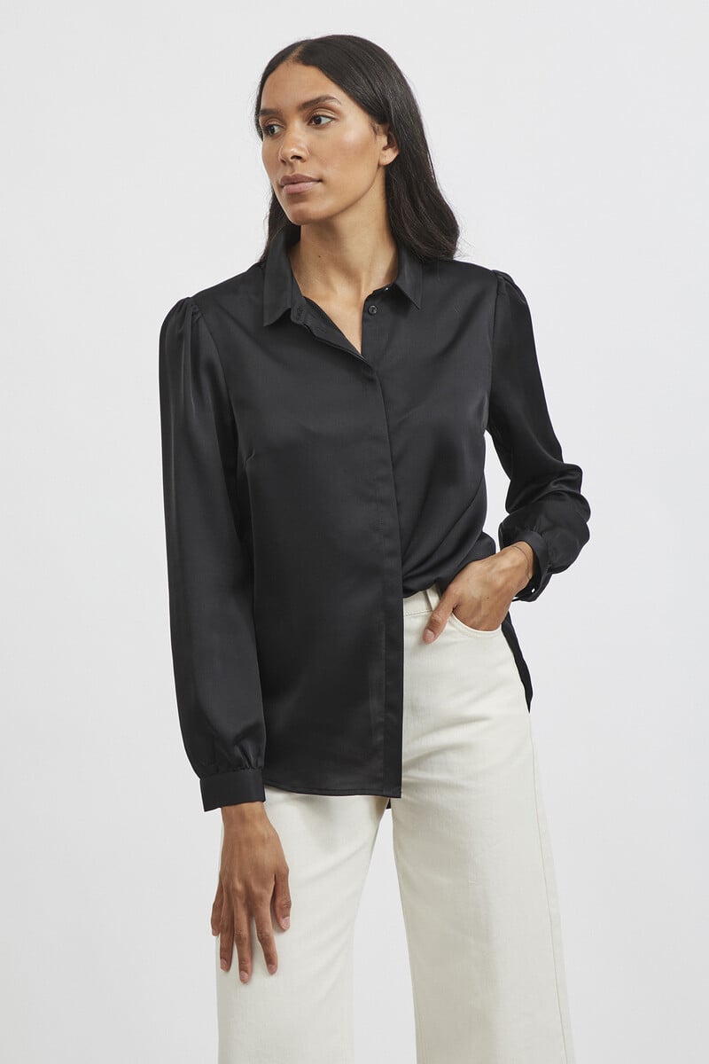 Cortefiel Camisa Satinada