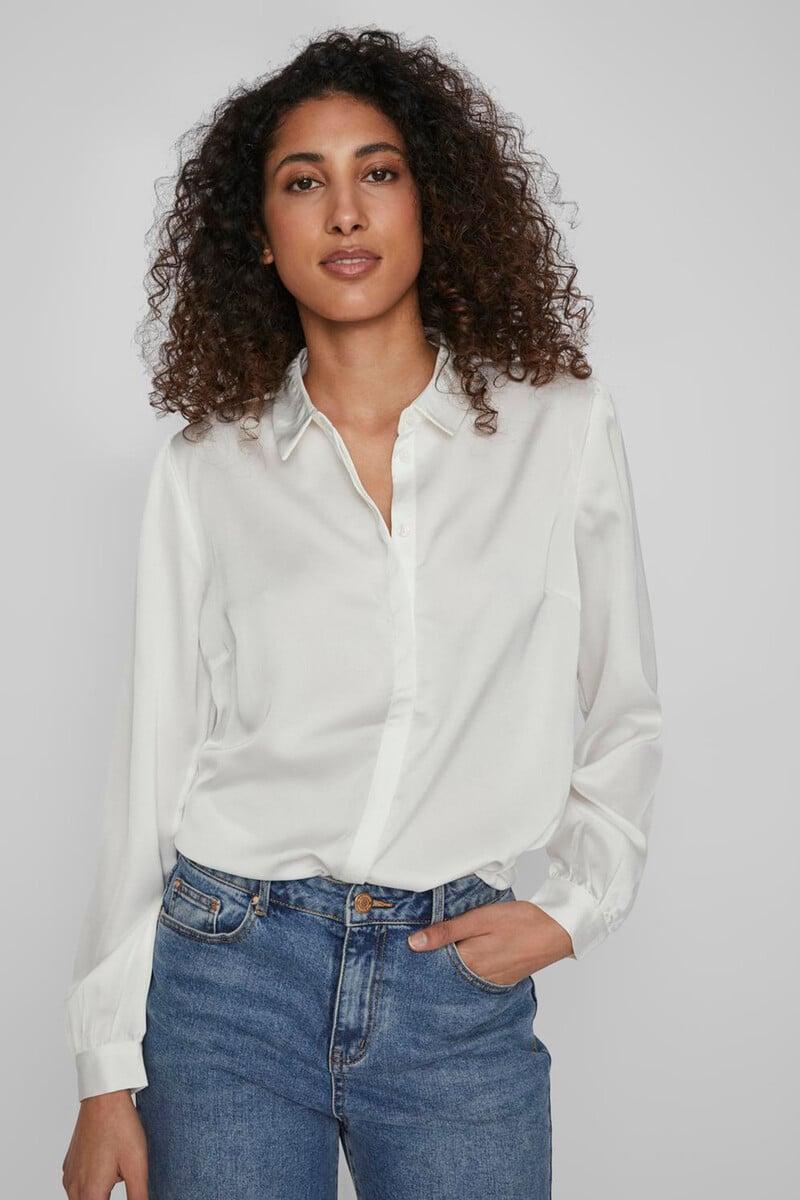 Cortefiel Camisa Satinada Manga Larga