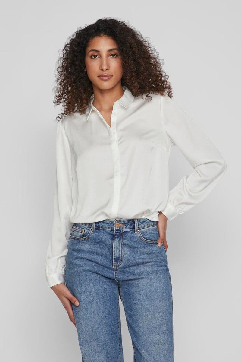 Cortefiel Camisa Satinada Manga Larga
