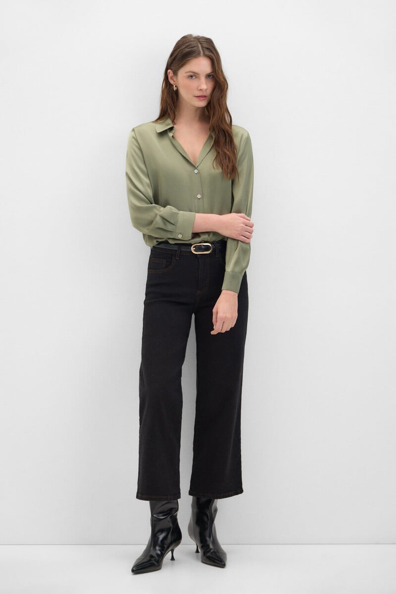 Cortefiel Camisa Satinada