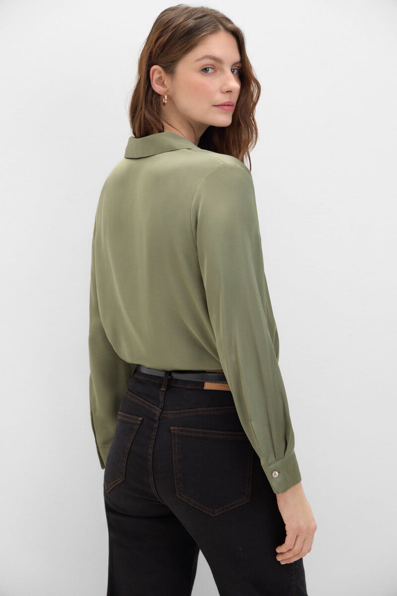 Cortefiel Camisa Satinada
