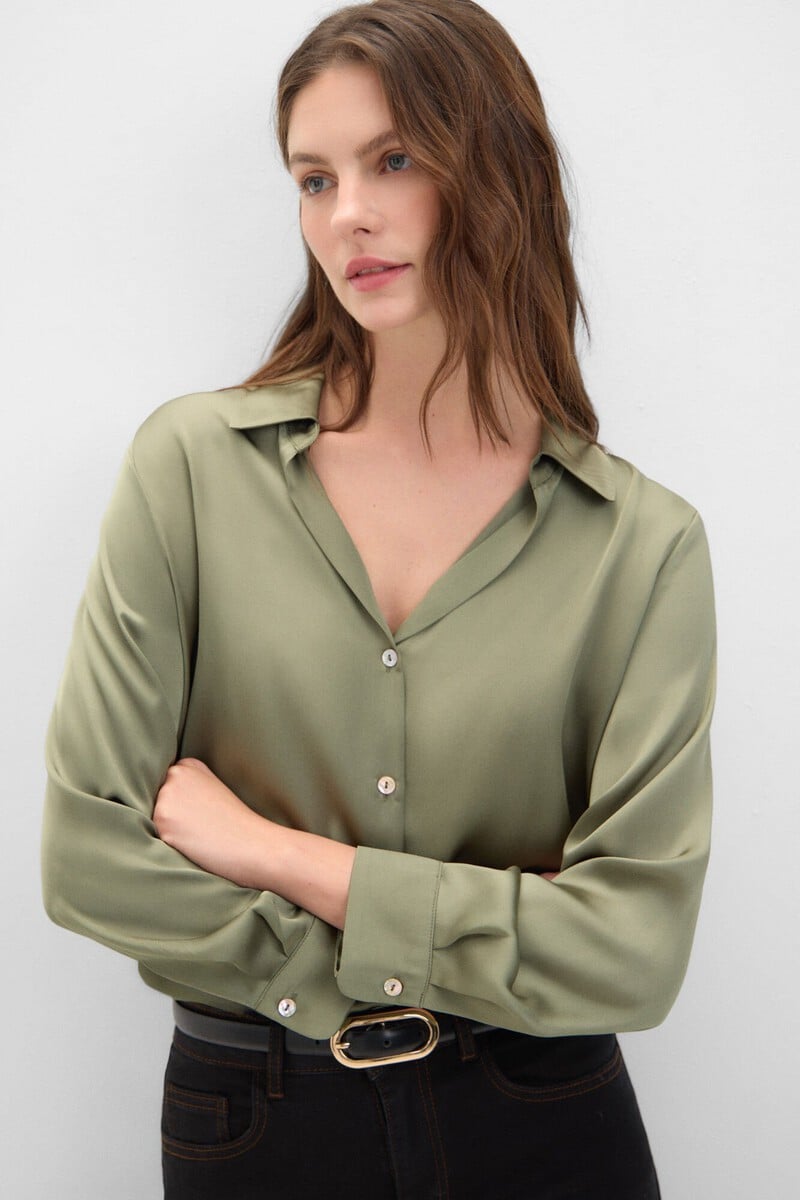 Cortefiel Camisa satinada
