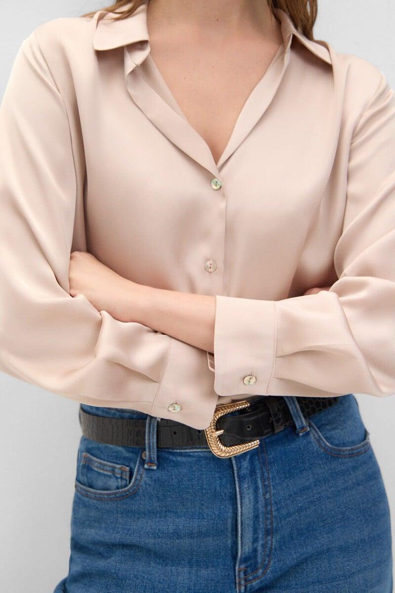 Cortefiel Camisa Satinada