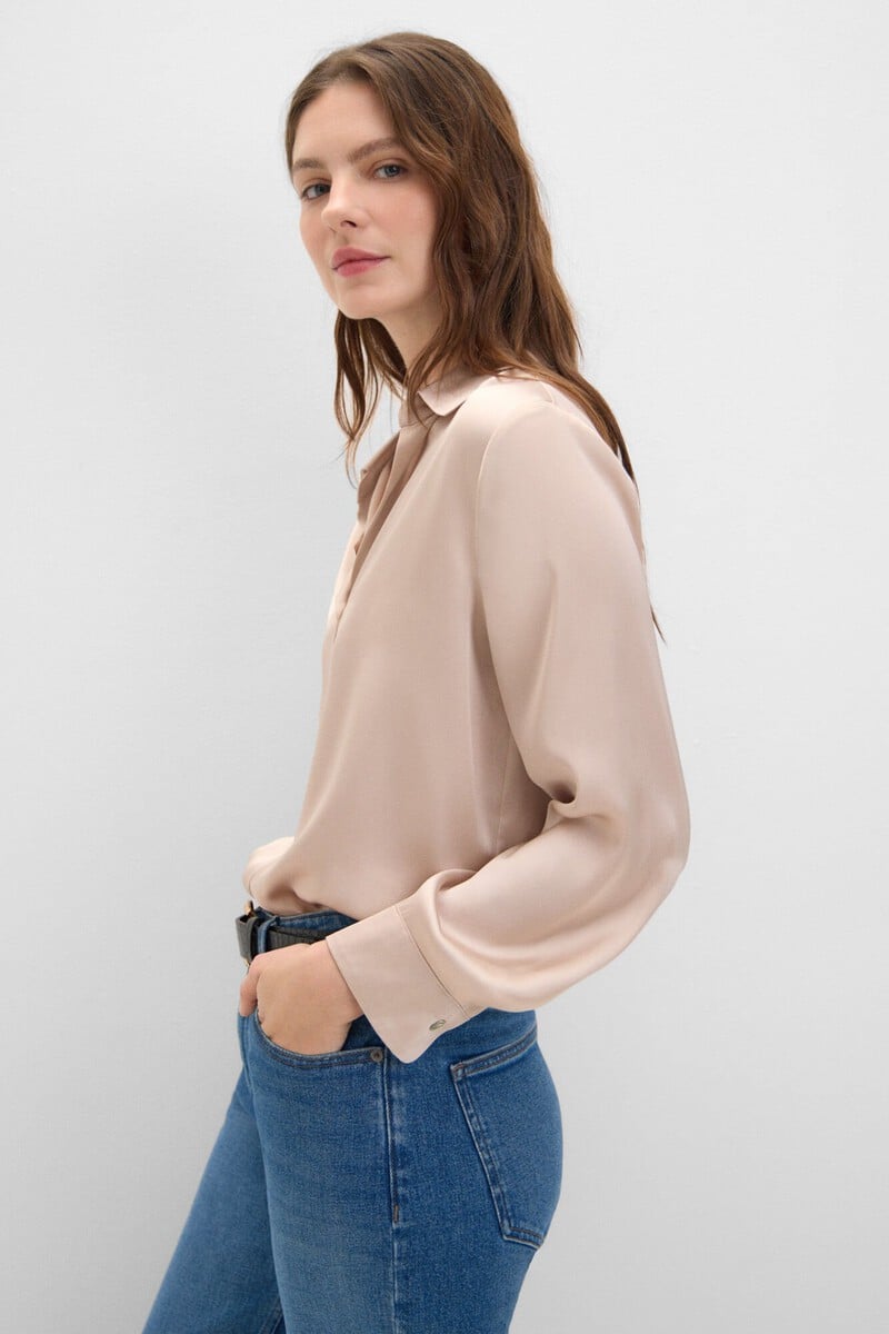 Cortefiel Camisa Satinada