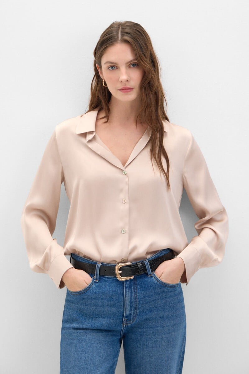 Cortefiel Camisa satinada