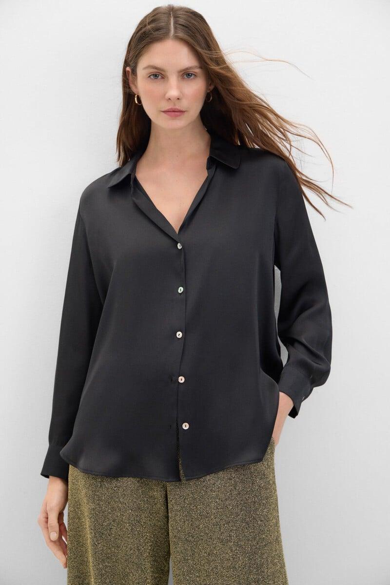 Cortefiel Camisa Satinada