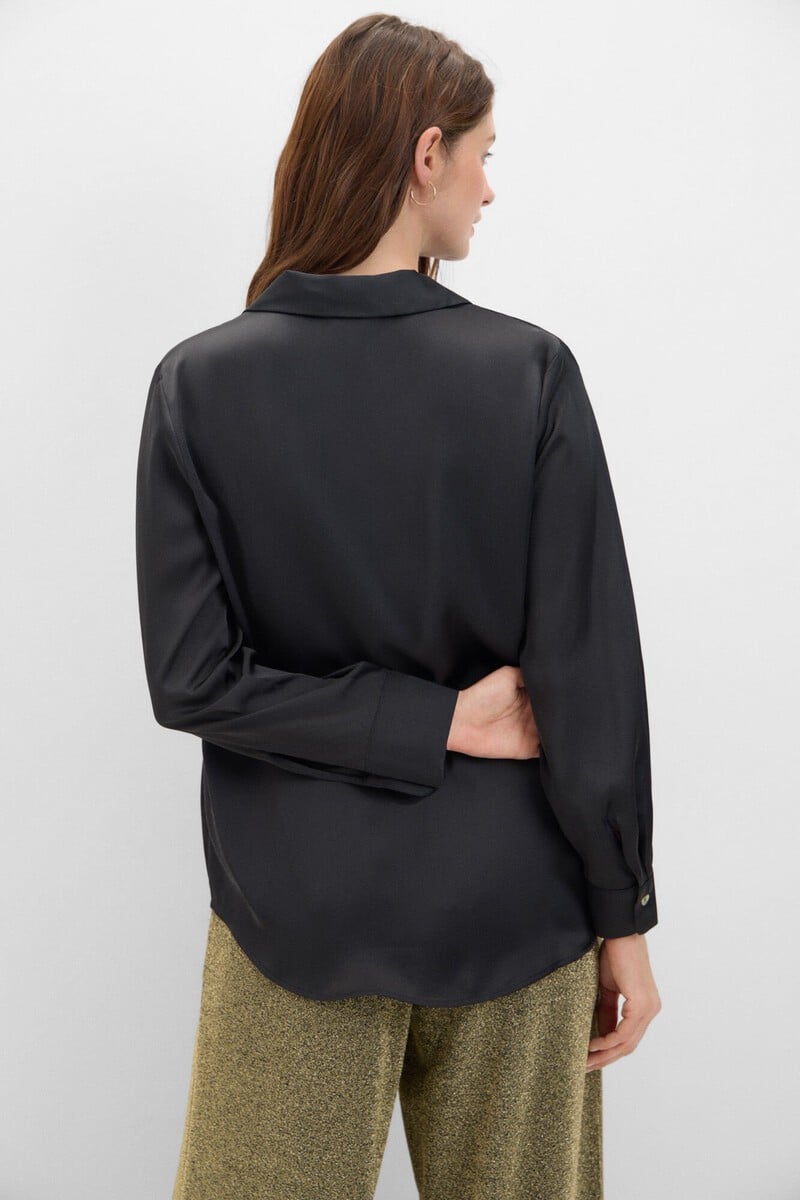 Cortefiel Camisa Satinada
