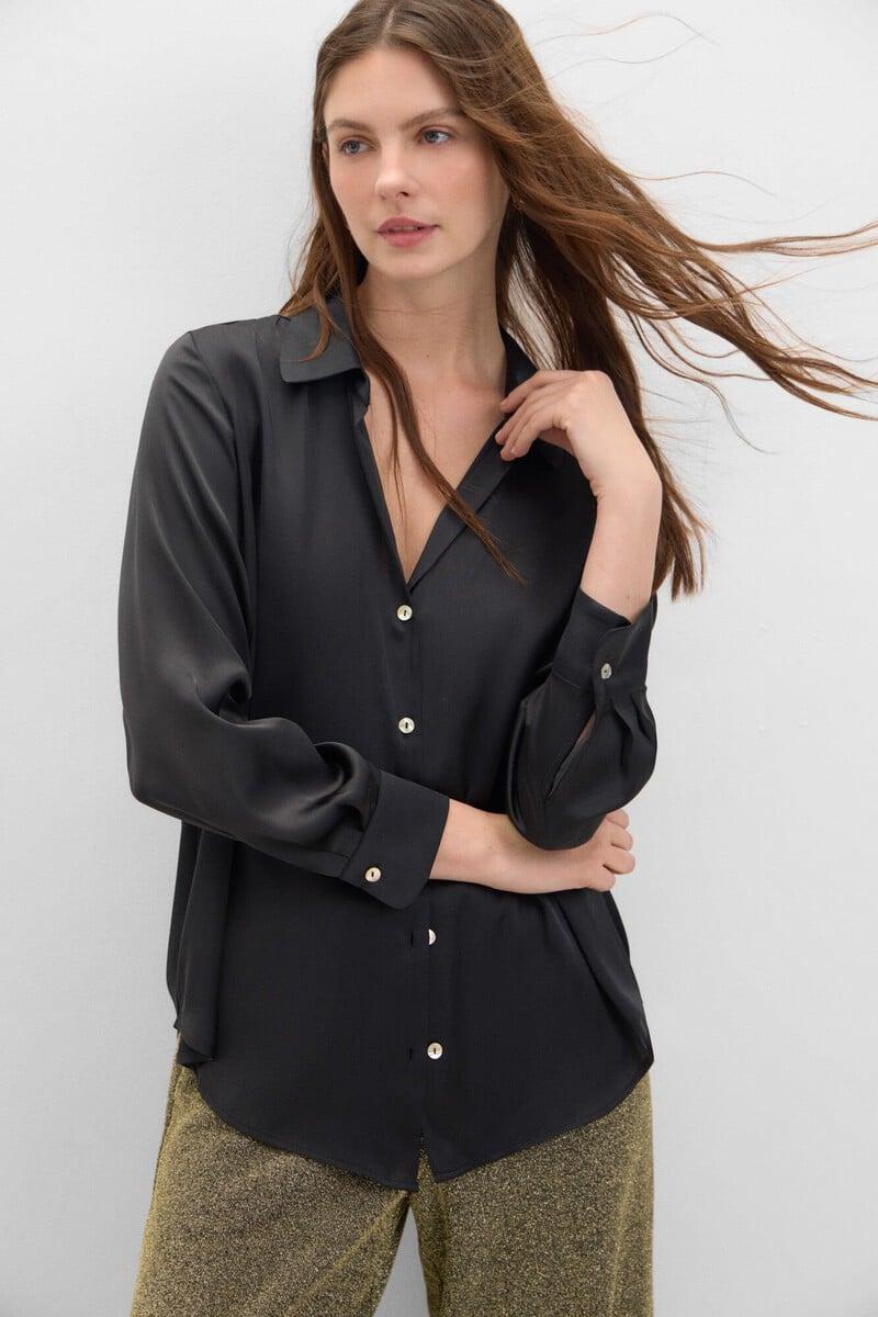 Cortefiel Camisa satinada
