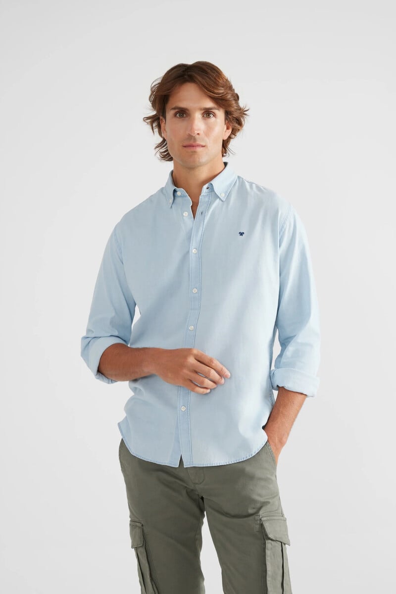 Cortefiel Camisa sport denim