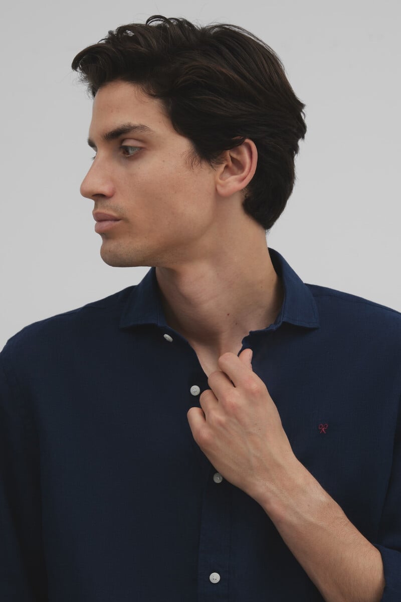 Cortefiel Camisa Sport Linen