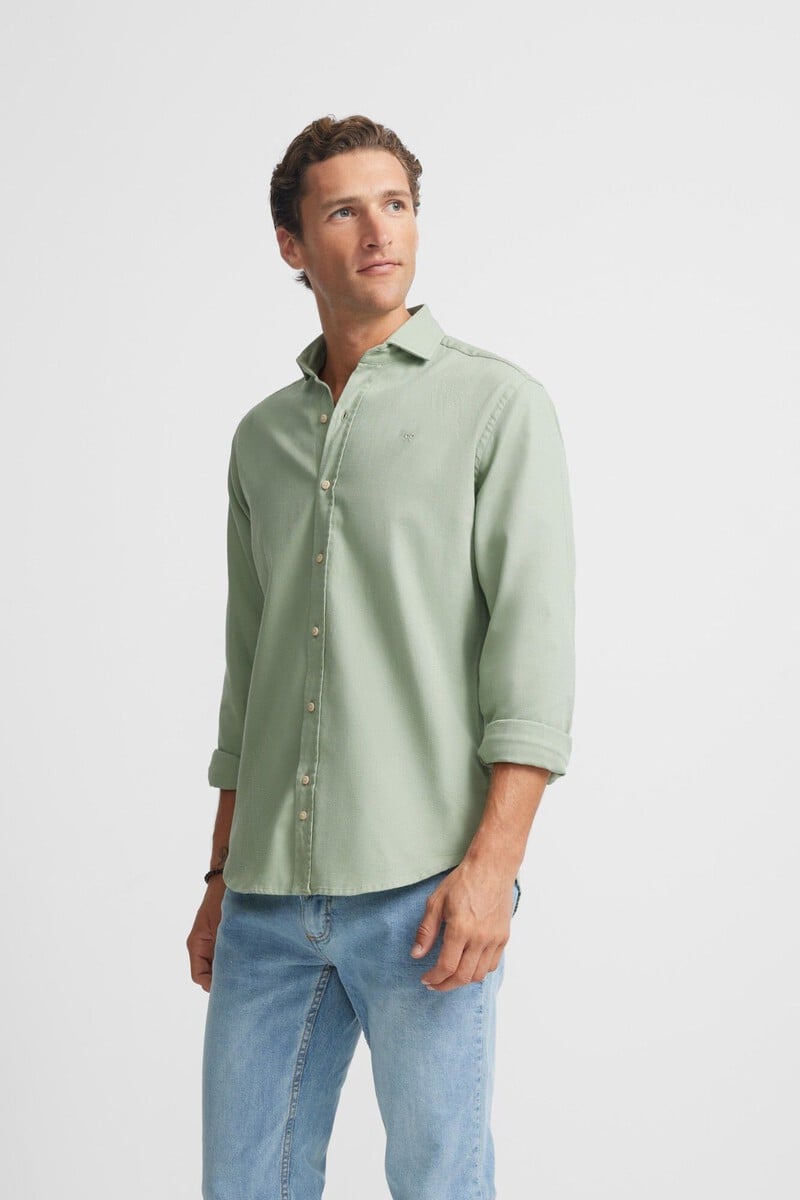 Cortefiel Camisa sport lisa micropique