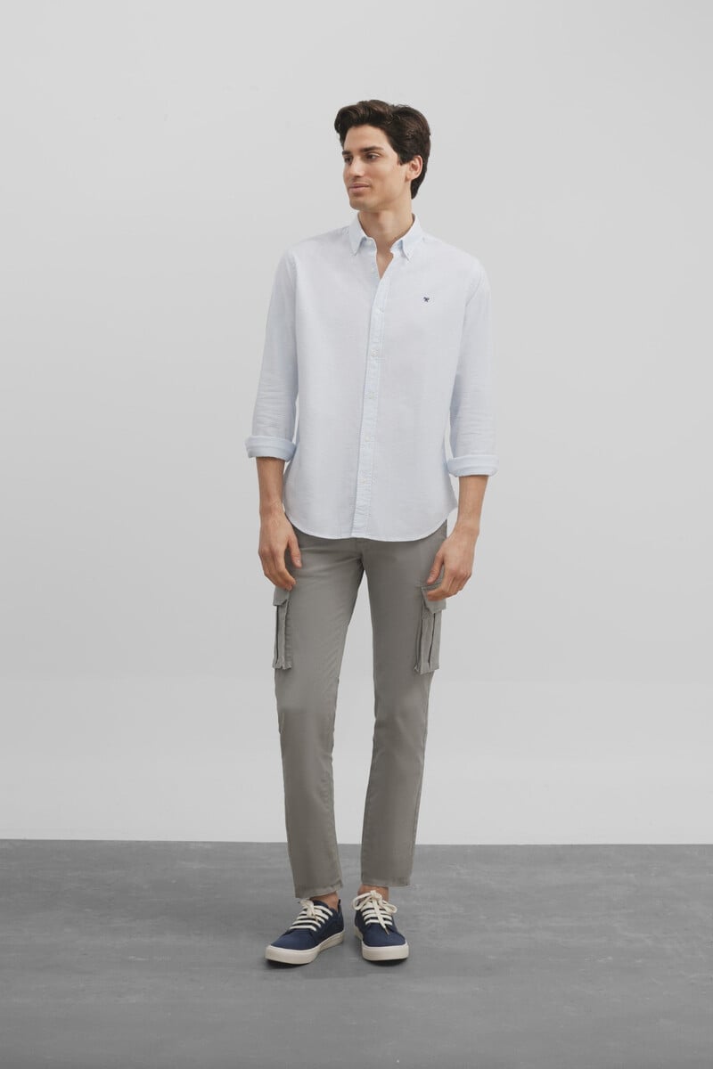 Cortefiel Camisa Sport Oxford Raya Horizontal