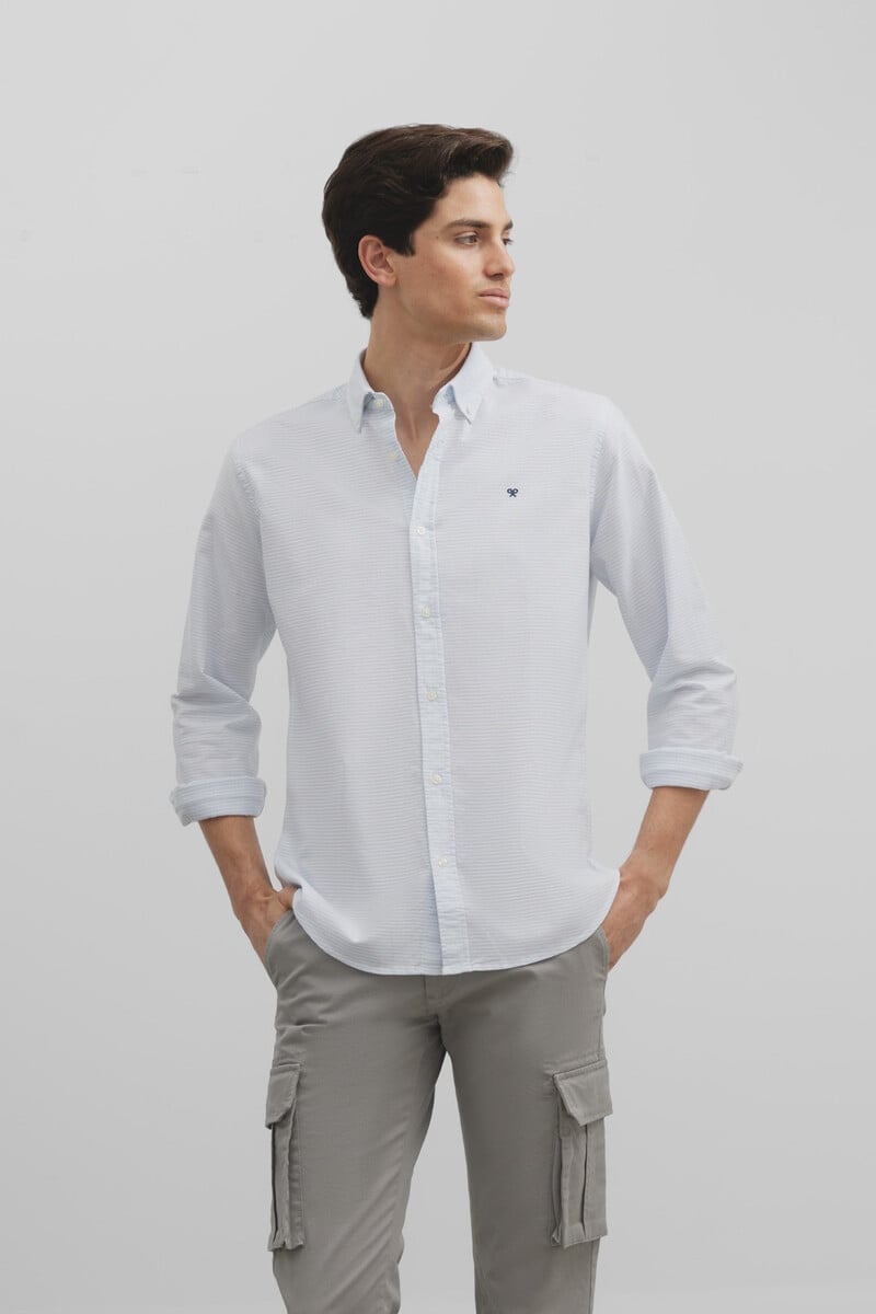 Cortefiel Camisa sport oxford raya horizontal