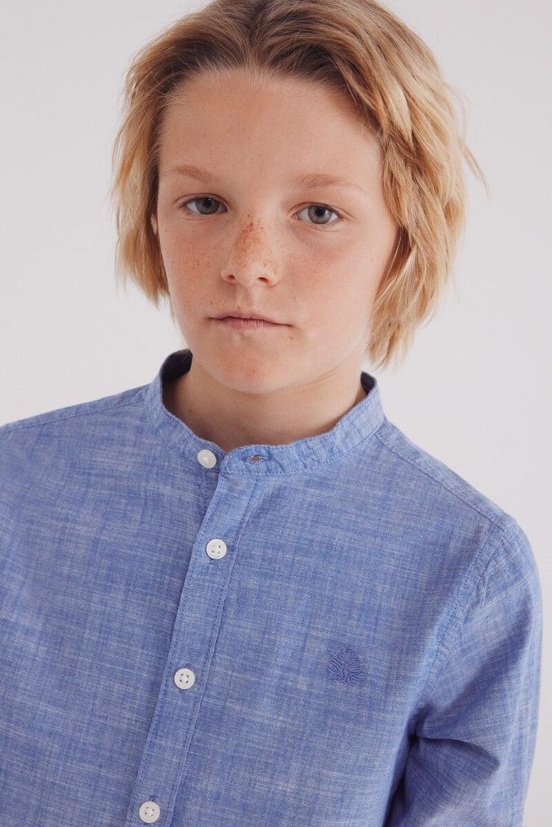 Cortefiel Camisa Textura Cuello Mao Niño