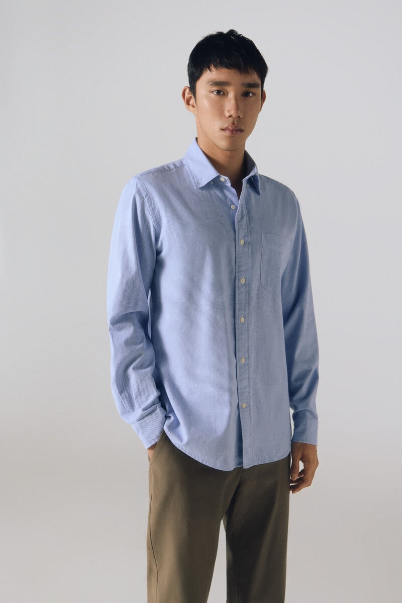Cortefiel Camisa twill cuadros