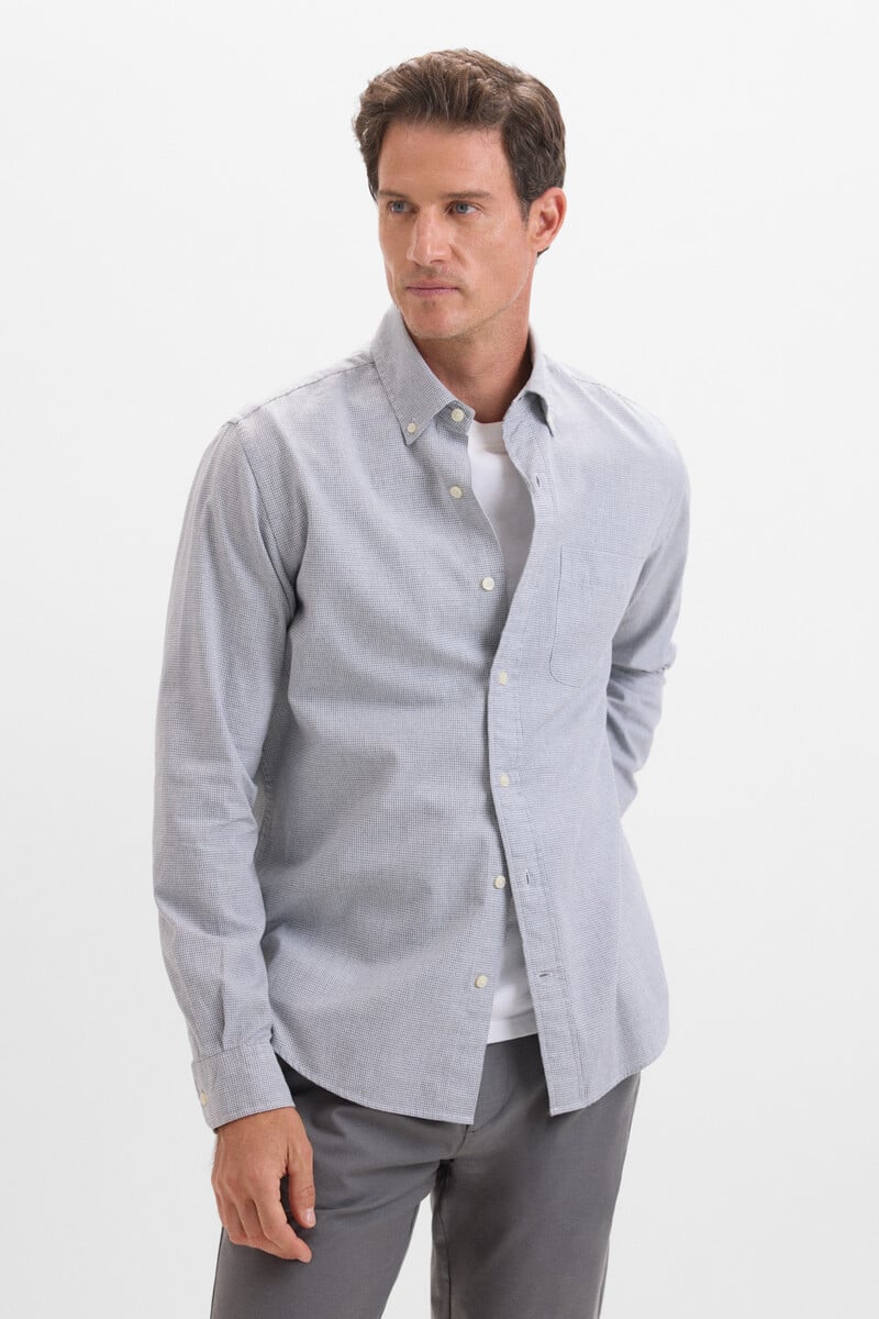 Cortefiel Camisa Twill Cuadros