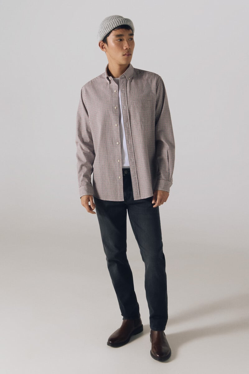 Cortefiel Camisa Twill Cuadros