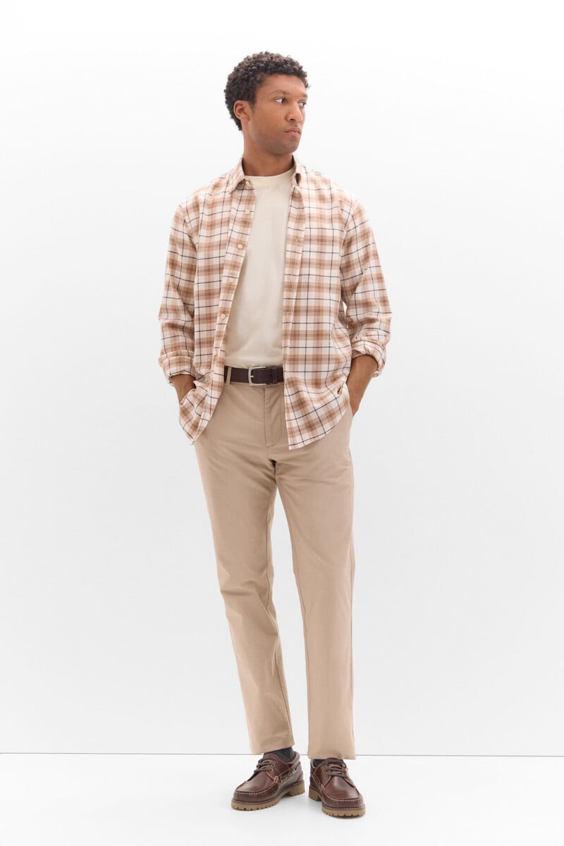 Cortefiel Camisa Twill Cuadros