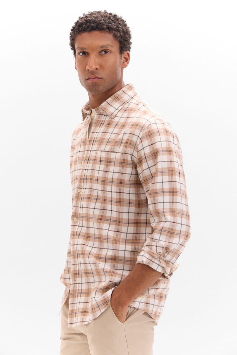 Cortefiel Camisa Twill Cuadros