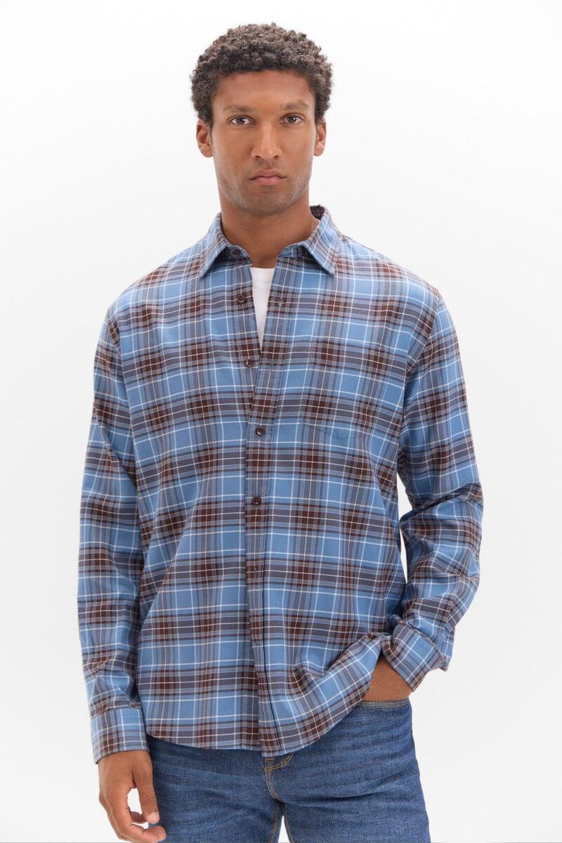 Cortefiel Camisa twill cuadros