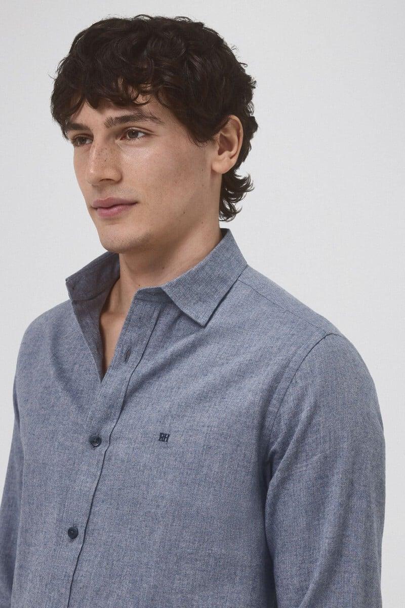 Cortefiel Camisa Twill Lisa Cashmere Touch