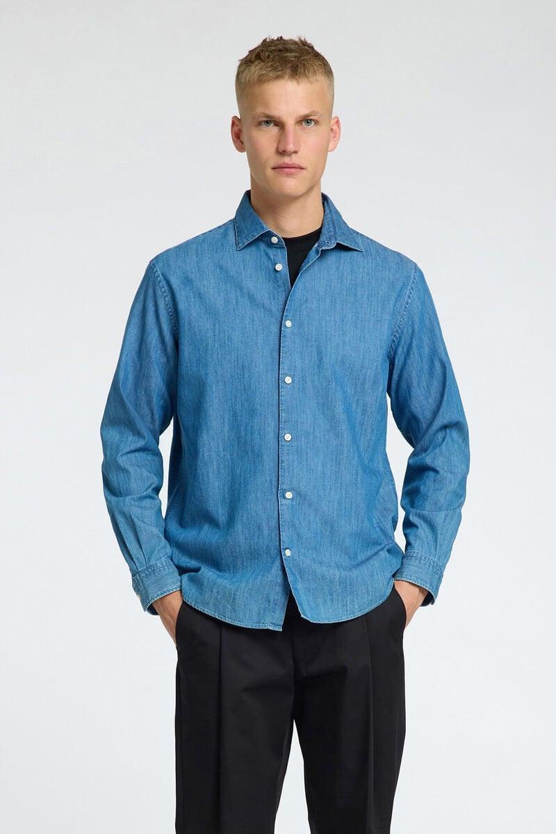 Cortefiel Camisa vaquera de manga larga