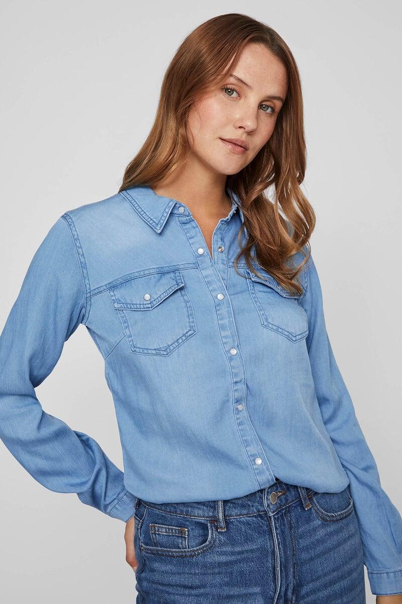 Cortefiel Camisa Vaquera Manga Larga