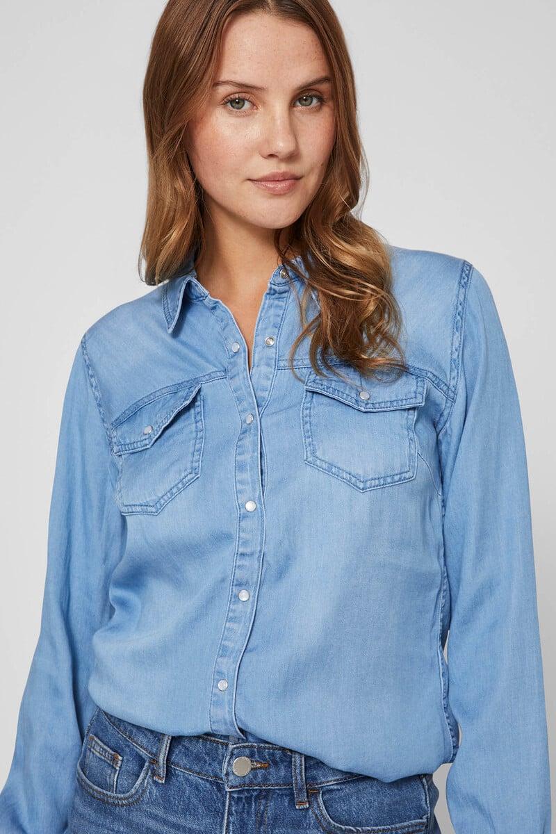 Cortefiel Camisa Vaquera Manga Larga