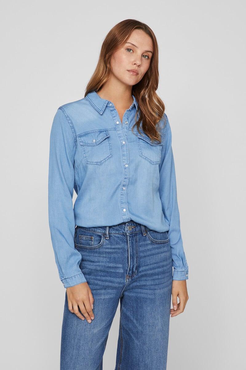 Cortefiel Camisa Vaquera Manga Larga